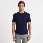 T-Shirt En Maille Côtelée Coupe Ajustée Pour Hommes