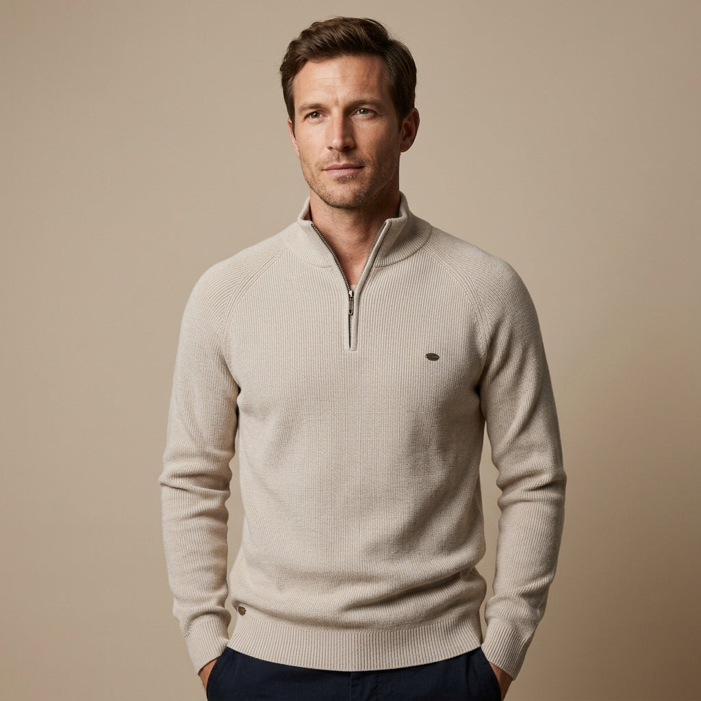 PULL HOMMES À DEMI-ZIP