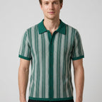 Polo Tricoté Avec Fermeture Boutonnée Pour Hommes