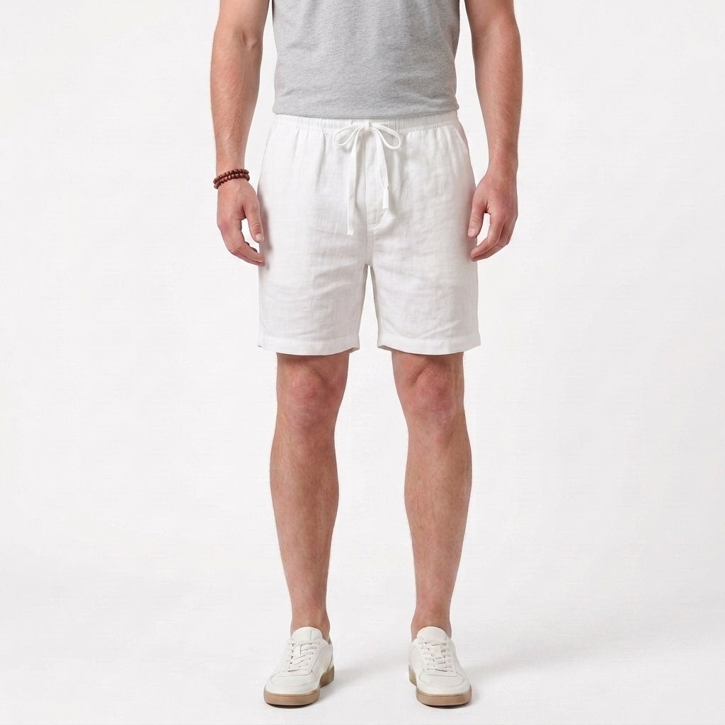 Short D'Été En Coton Et Lin Pour Hommes