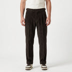 Pantalon En Velours Côtelé Plissé Pour Hommes