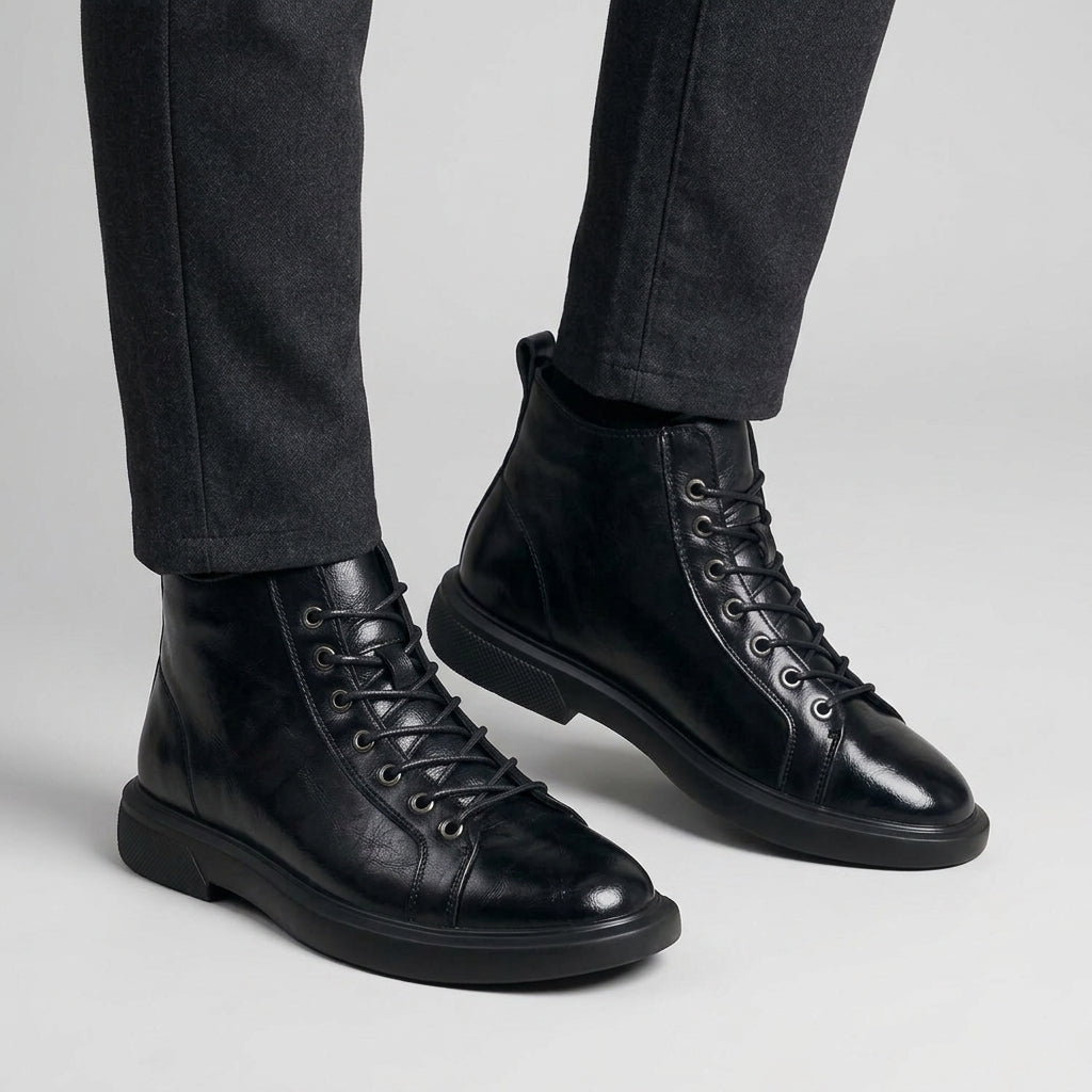 Chaussures À Lacets En Cuir Pour Hommes