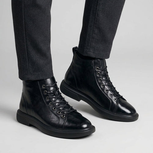 Chaussures À Lacets En Cuir Pour Hommes