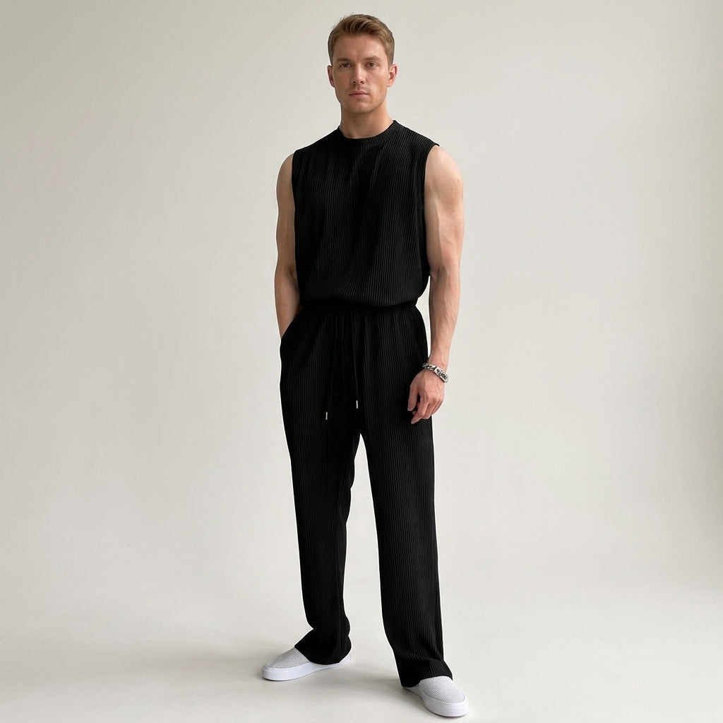 Ensemble Débardeur Et Pantalon Côtelé Pour Hommes