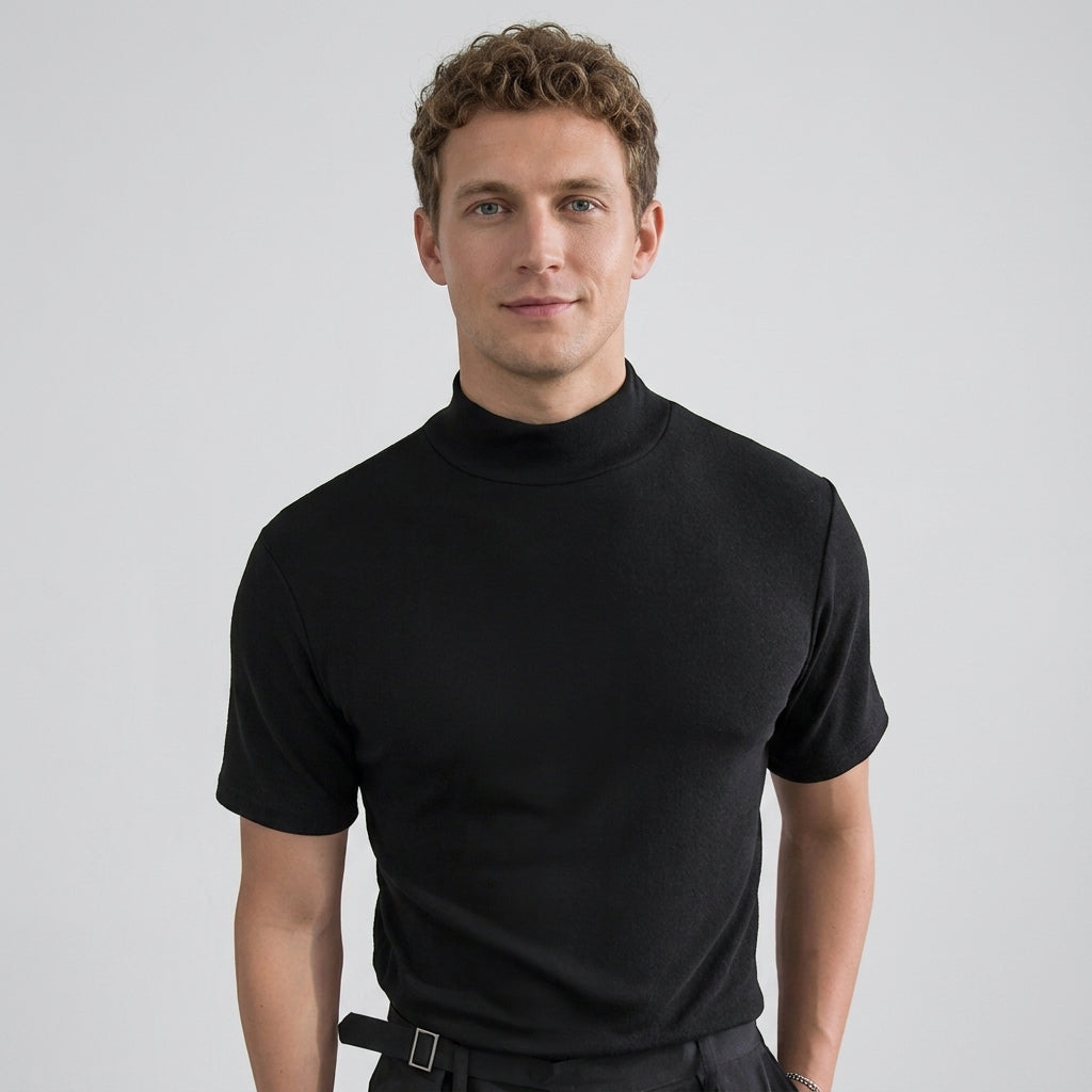 T-Shirt Col Rond Extensible Pour Hommes