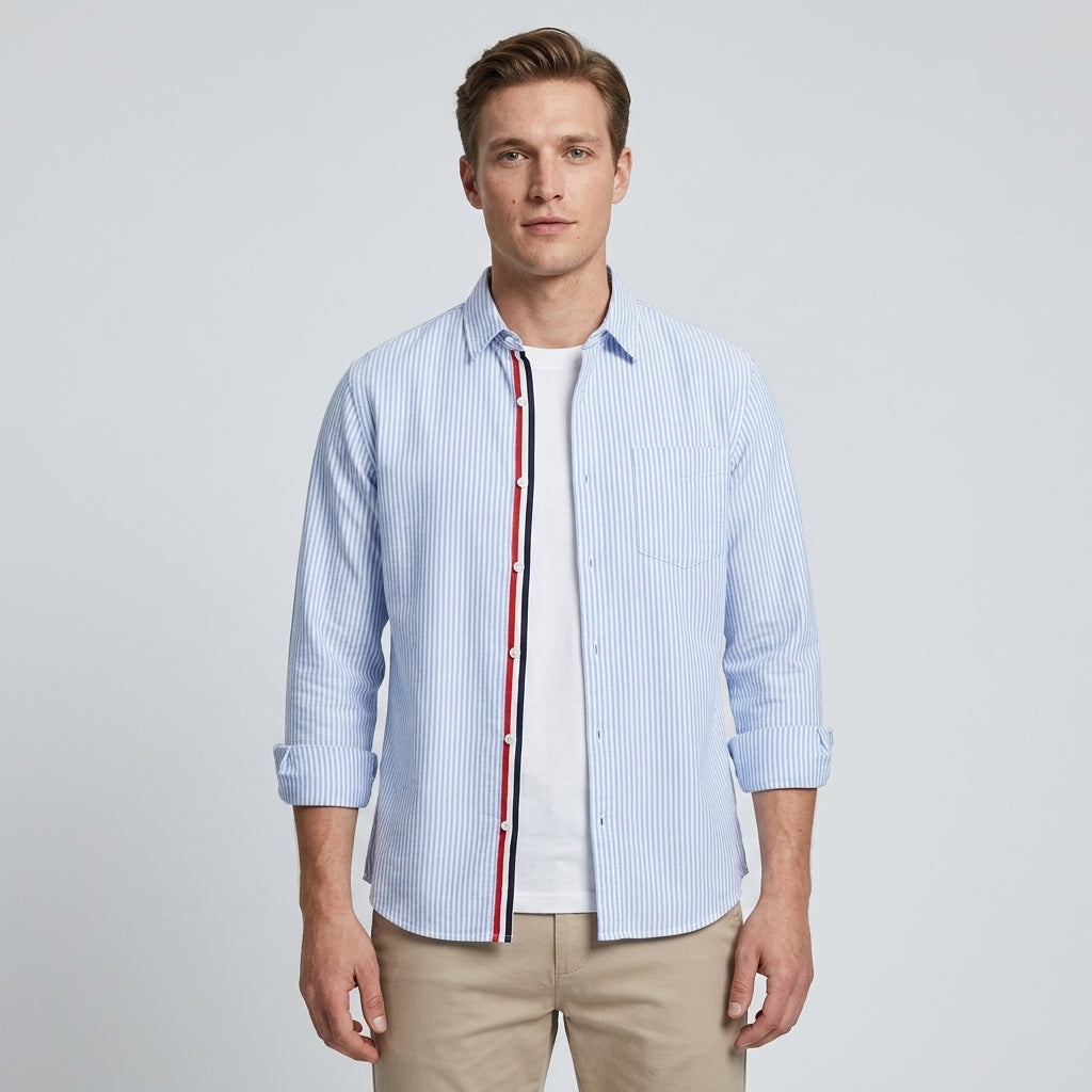 Chemise Ajustée Avec Poignets Boutonnés Pour Hommes