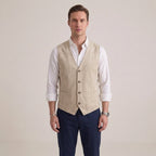 Gilet De Costume Boutonné Pour Hommes