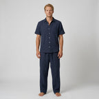 Ensemble Chemise Col V Avec Pantalon Ample Pour Hommes