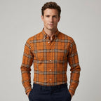 Chemise Homme À Carreaux Manche Longue