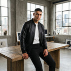 VESTE HOMME STYLE CUIR MODERNE