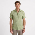 Chemise En Lin À Manches Courtes Pour Hommes