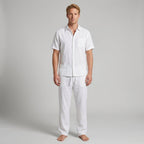 Ensemble Chemise Col V Avec Pantalon Ample Pour Hommes