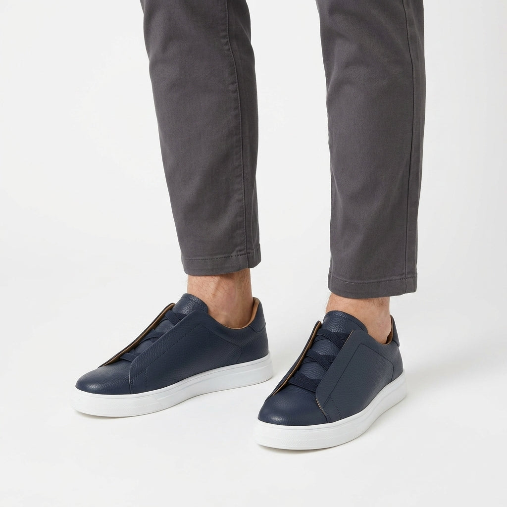 Baskets En Cuir À Silhouette Épurée