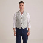 Gilet De Costume Boutonné Pour Hommes