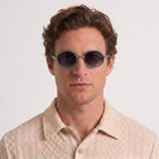 Lunettes De Soleil Rondes Vintage Avec Détails Bois Pour Hommes