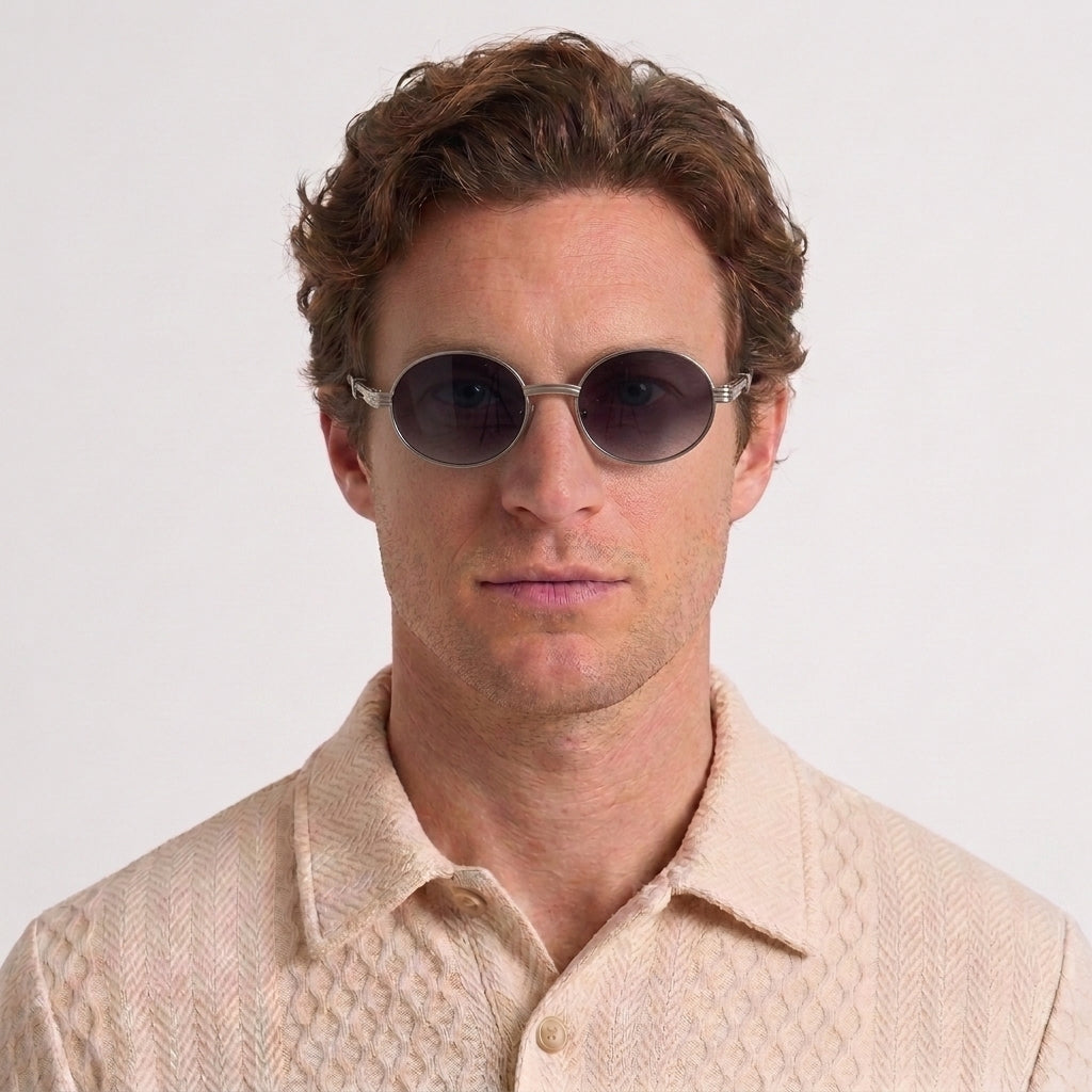 Lunettes De Soleil Rondes Vintage Avec Détails Bois Pour Hommes