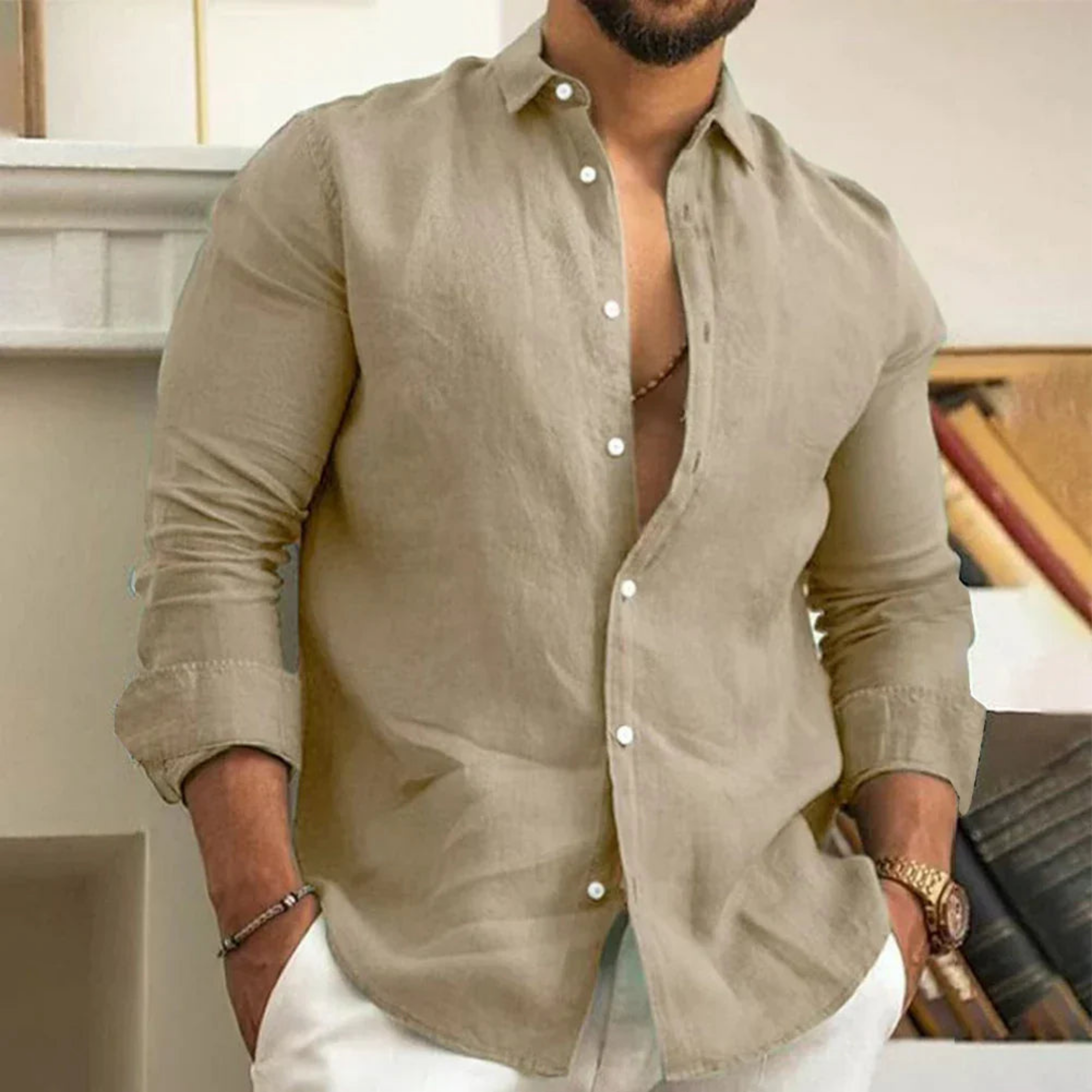 CHEMISE LÉGÈRE AJUSTÉE POUR HOMME