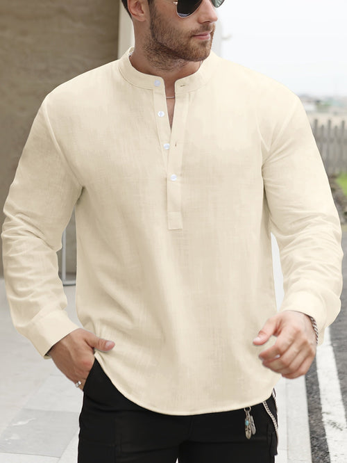 Chemise Ample Avec Col Bateau Pour Hommes