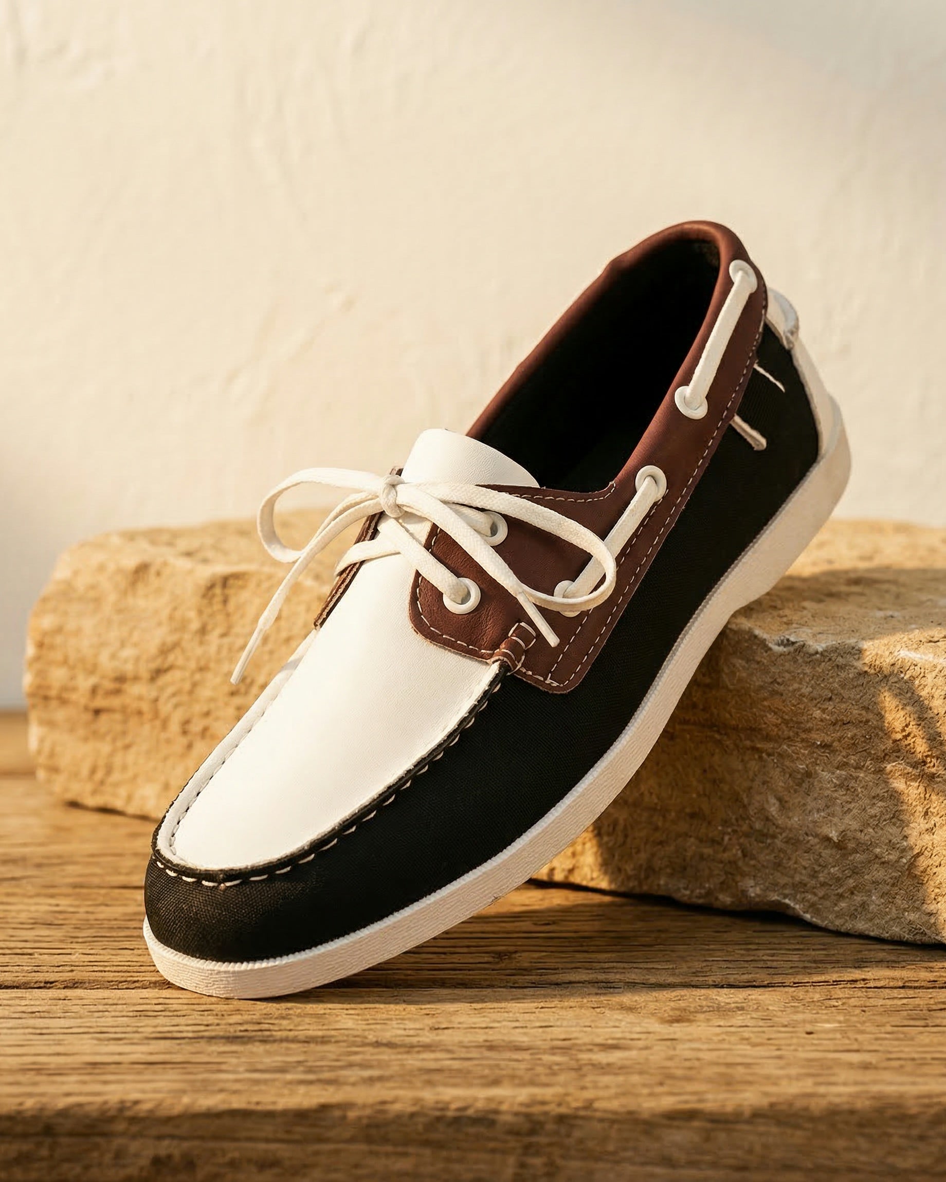 Chaussures Bateau Avec Laçage Latéral Pour Hommes