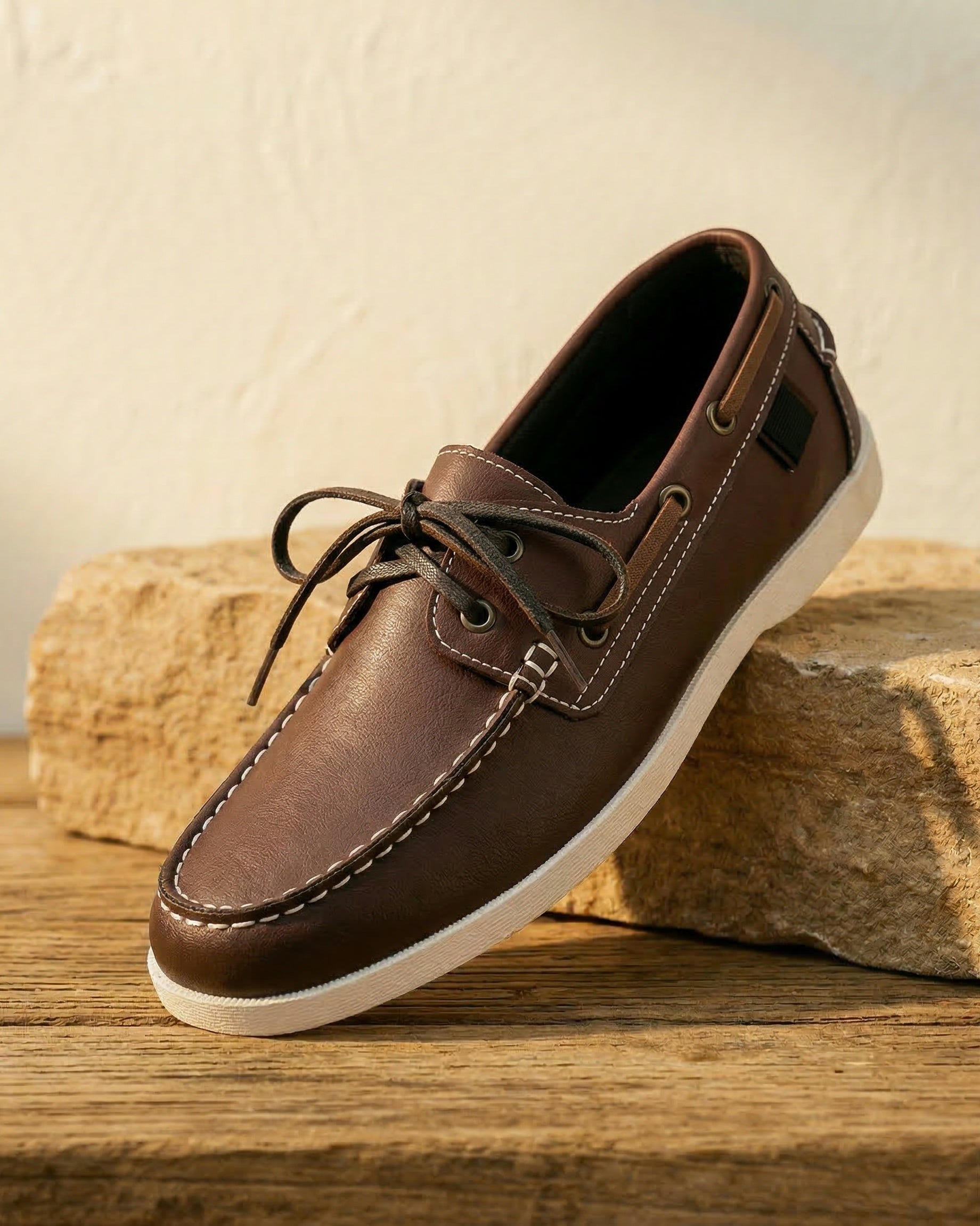 Chaussures Bateau Avec Laçage Latéral Pour Hommes
