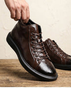 Chaussures À Lacets En Cuir Pour Hommes