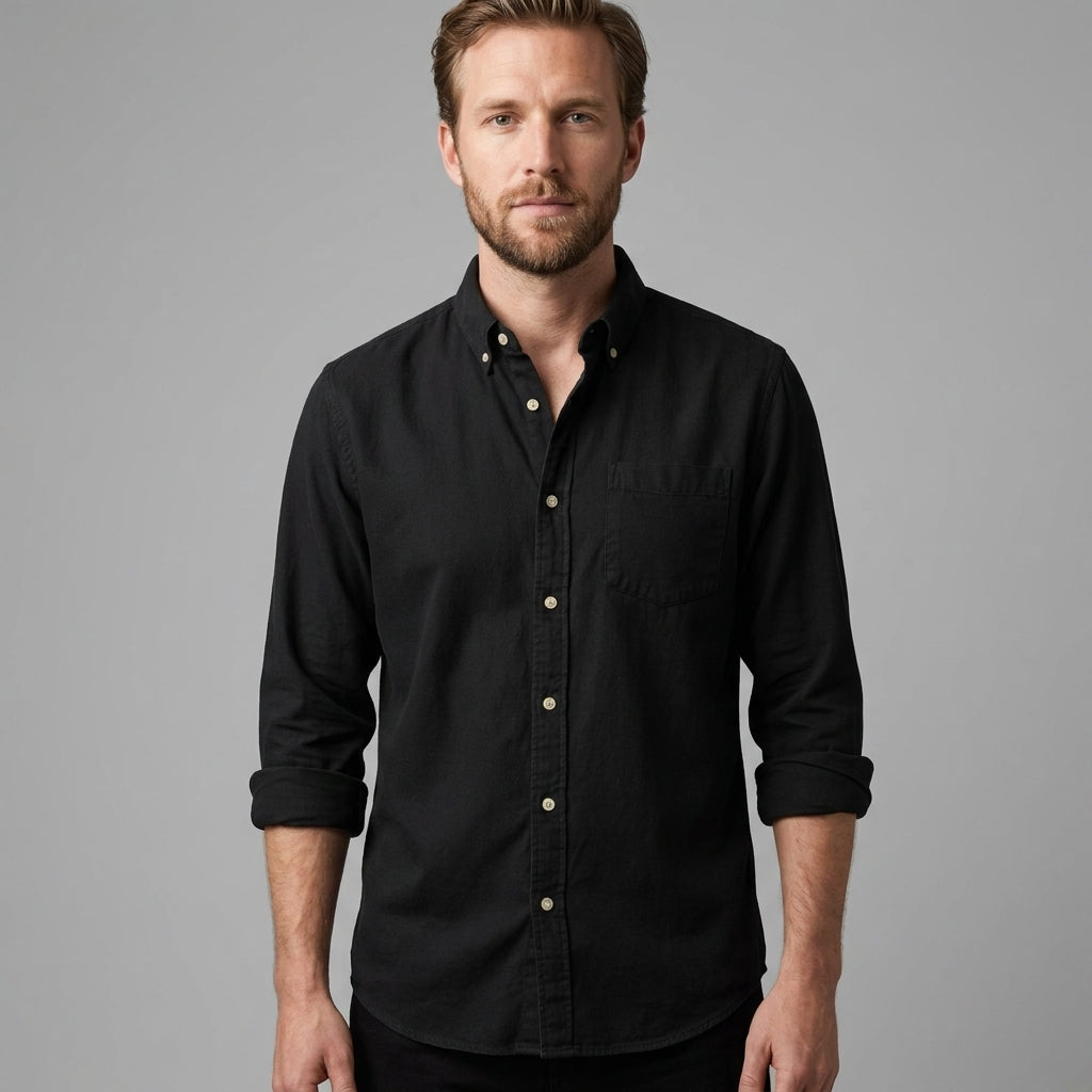 Chemise Décontractée Avec Poche Poitrine Pour Hommes