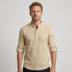 Chemise Ajustée Avec Manches Retroussables Pour Hommes