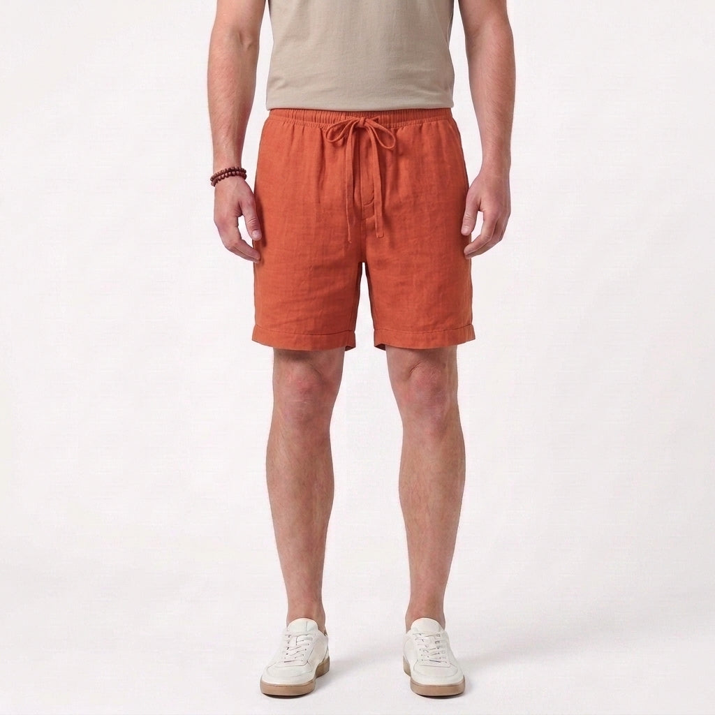 Short D'Été En Coton Et Lin Pour Hommes