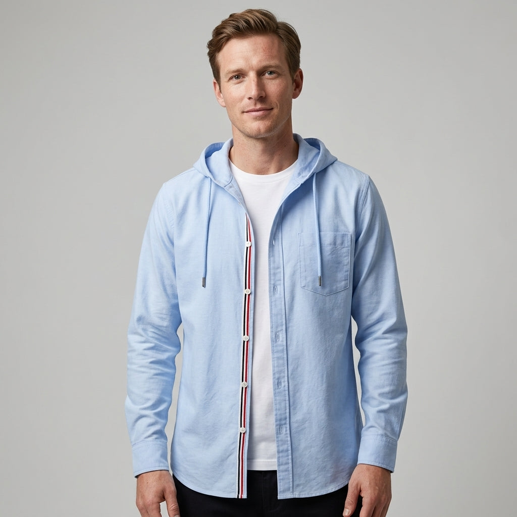 Chemise À Capuche Avec Poche Poitrine Pour Hommes