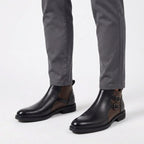 Bottines Structurées À Détails Bouclés