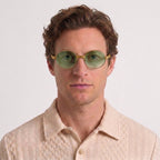 Lunettes De Soleil Rondes Vintage Avec Détails Bois Pour Hommes