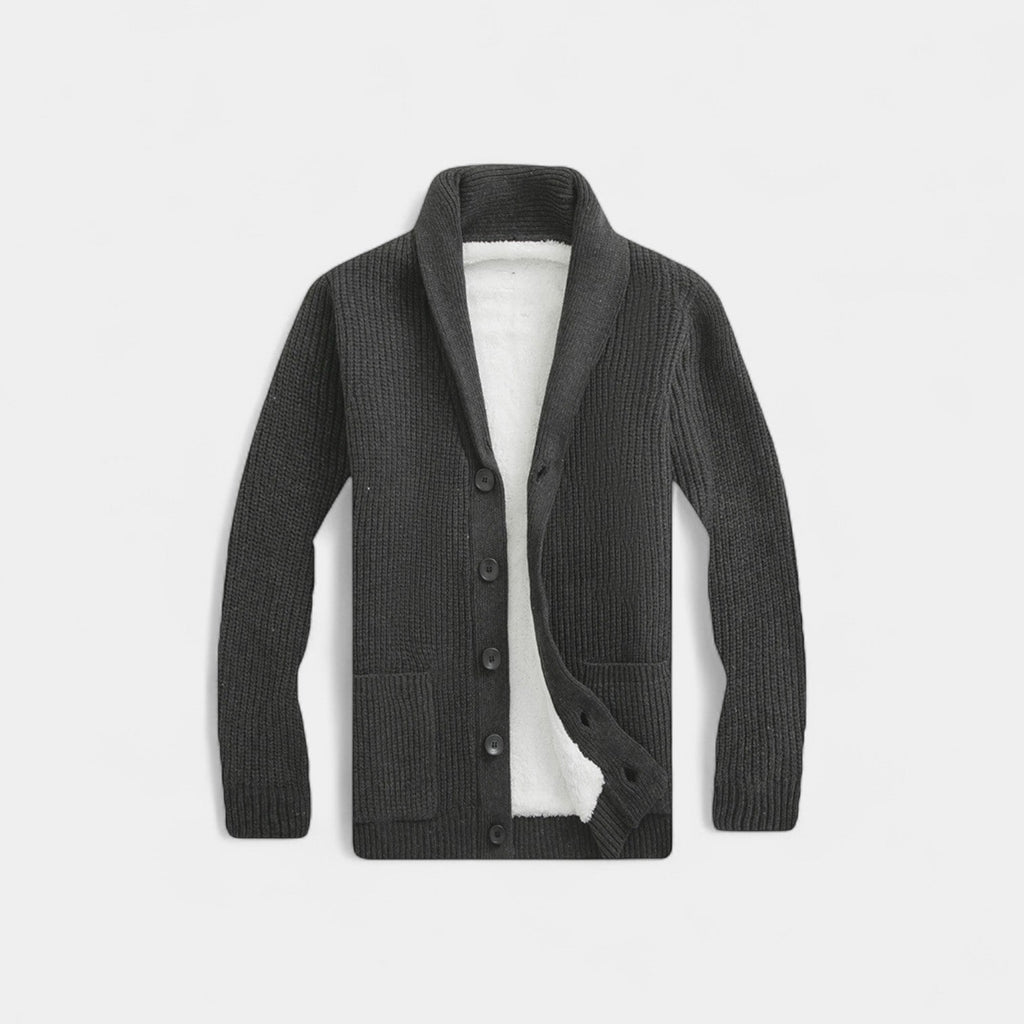 CARDIGAN HOMME MAILLE COL V BOUTONNÉ