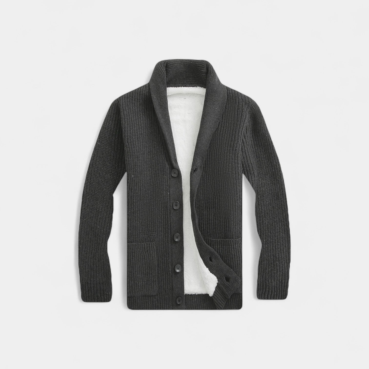 CARDIGAN HOMME MAILLE COL V BOUTONNÉ