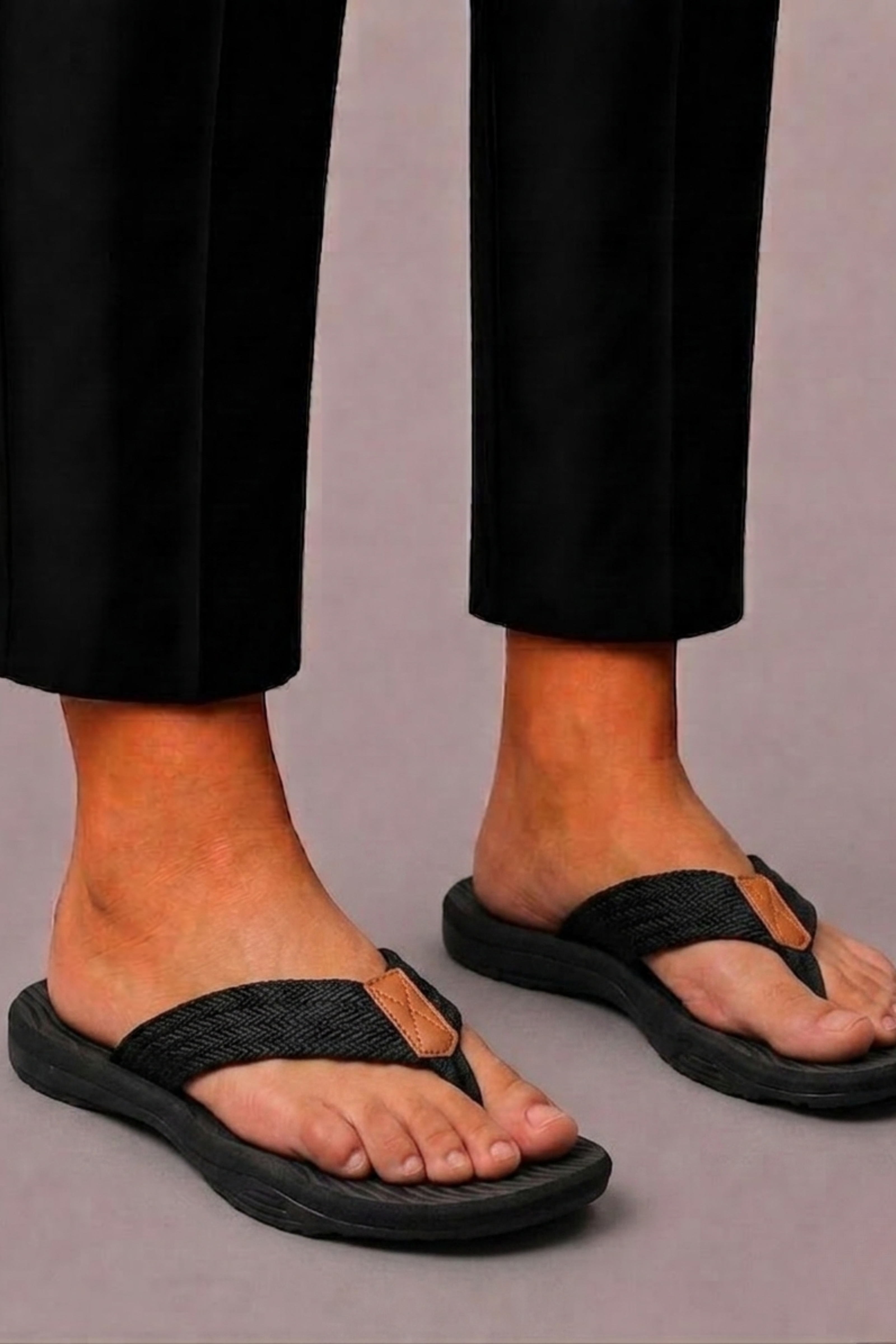 Claquettes À Entre-Doigt Avec Semelle Antidérapante Pour Hommes