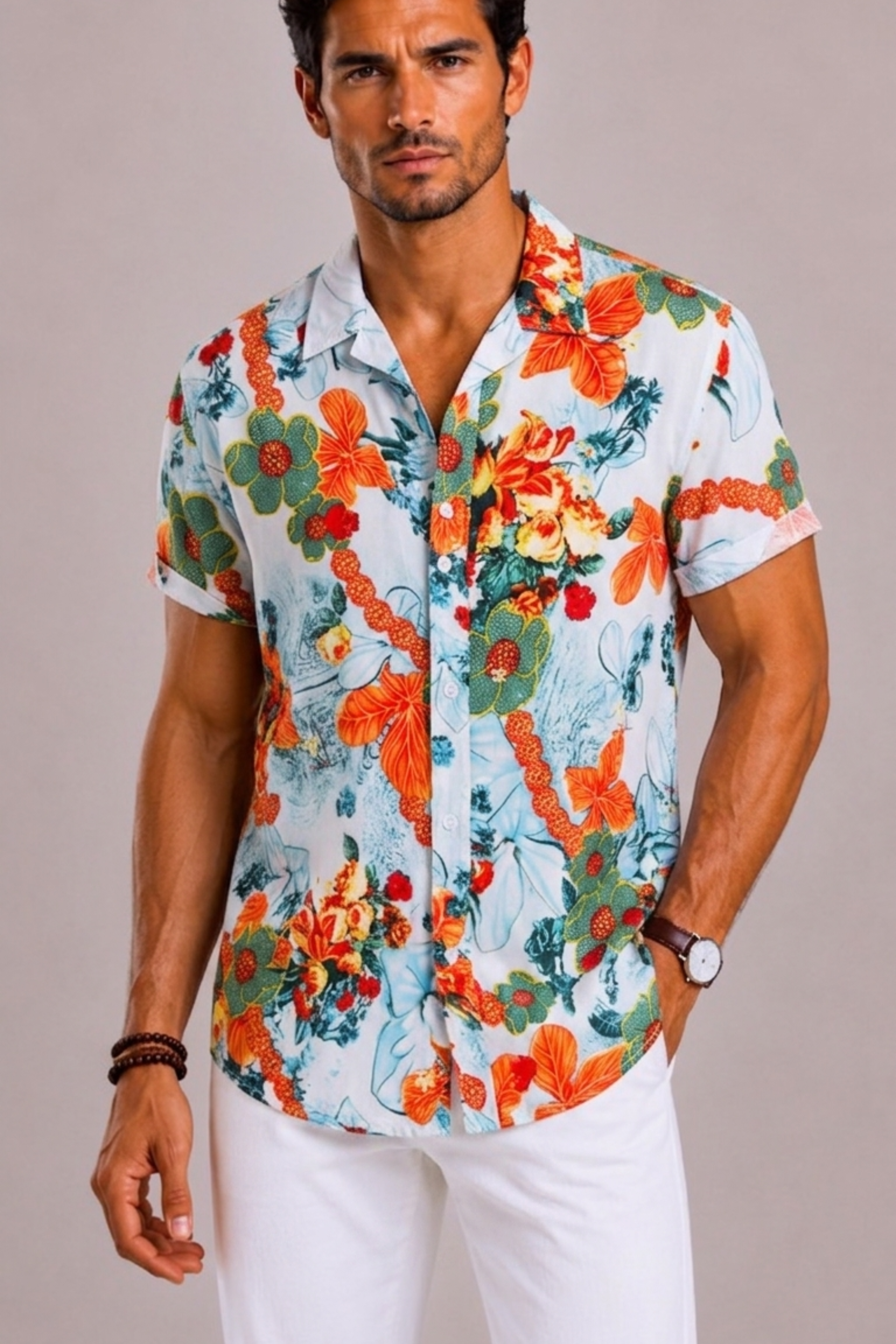 Chemise Fleurie Pour Hommes