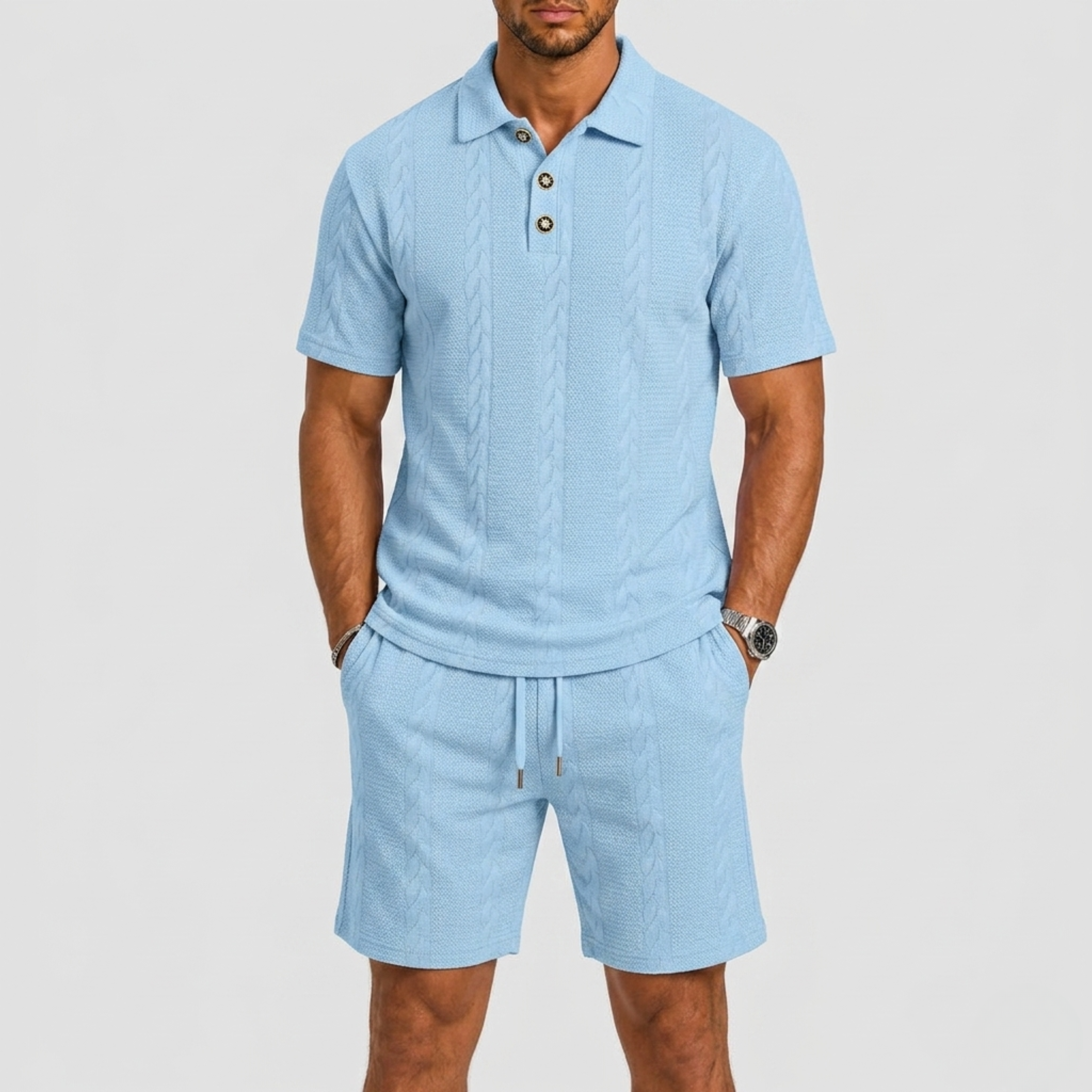 Ensemble Polo Manches Courtes Avec Short Pour Hommes