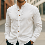 CHEMISE EN LIN ET COTON INSPIRATION JAPONAISE POUR HOMME
