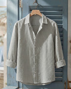 Chemise Texturée Avec Motif Vertical Pour Hommes