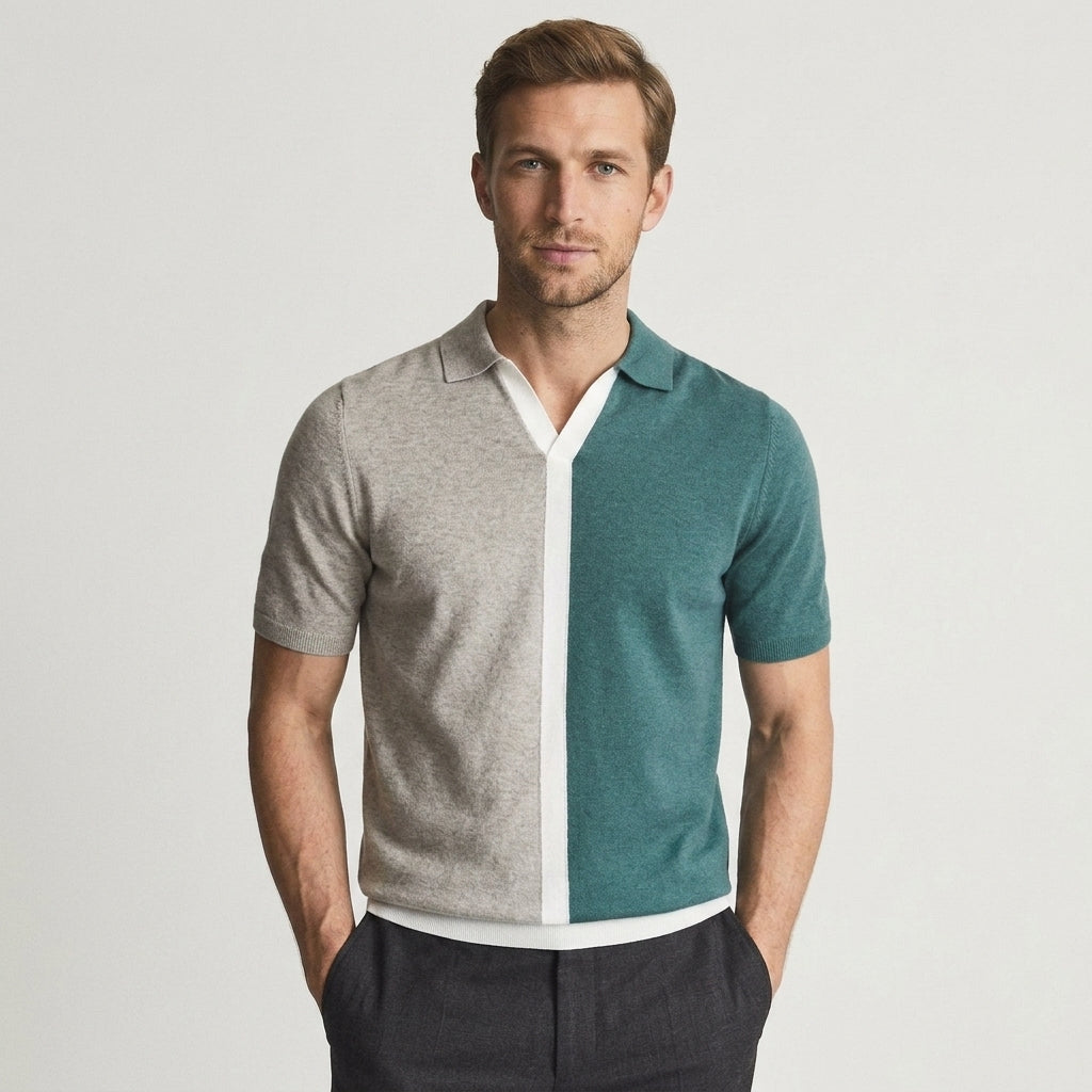Polo Color Block Pour Hommes