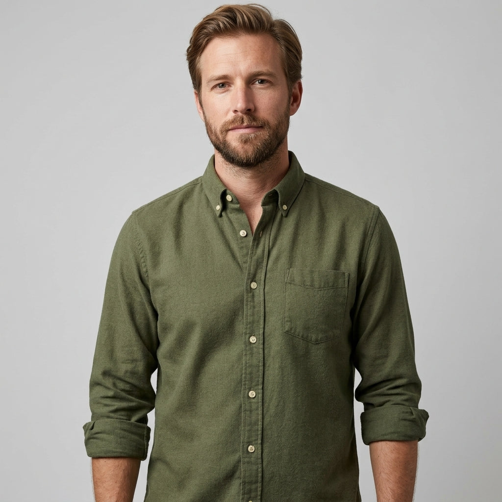 Chemise Décontractée Avec Poche Poitrine Pour Hommes