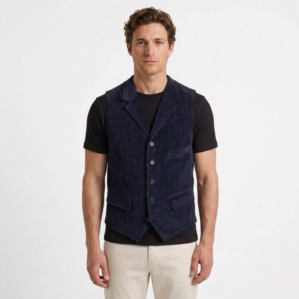 Blazer En Velours Côtelé À Grosses Côtes Pour Hommes