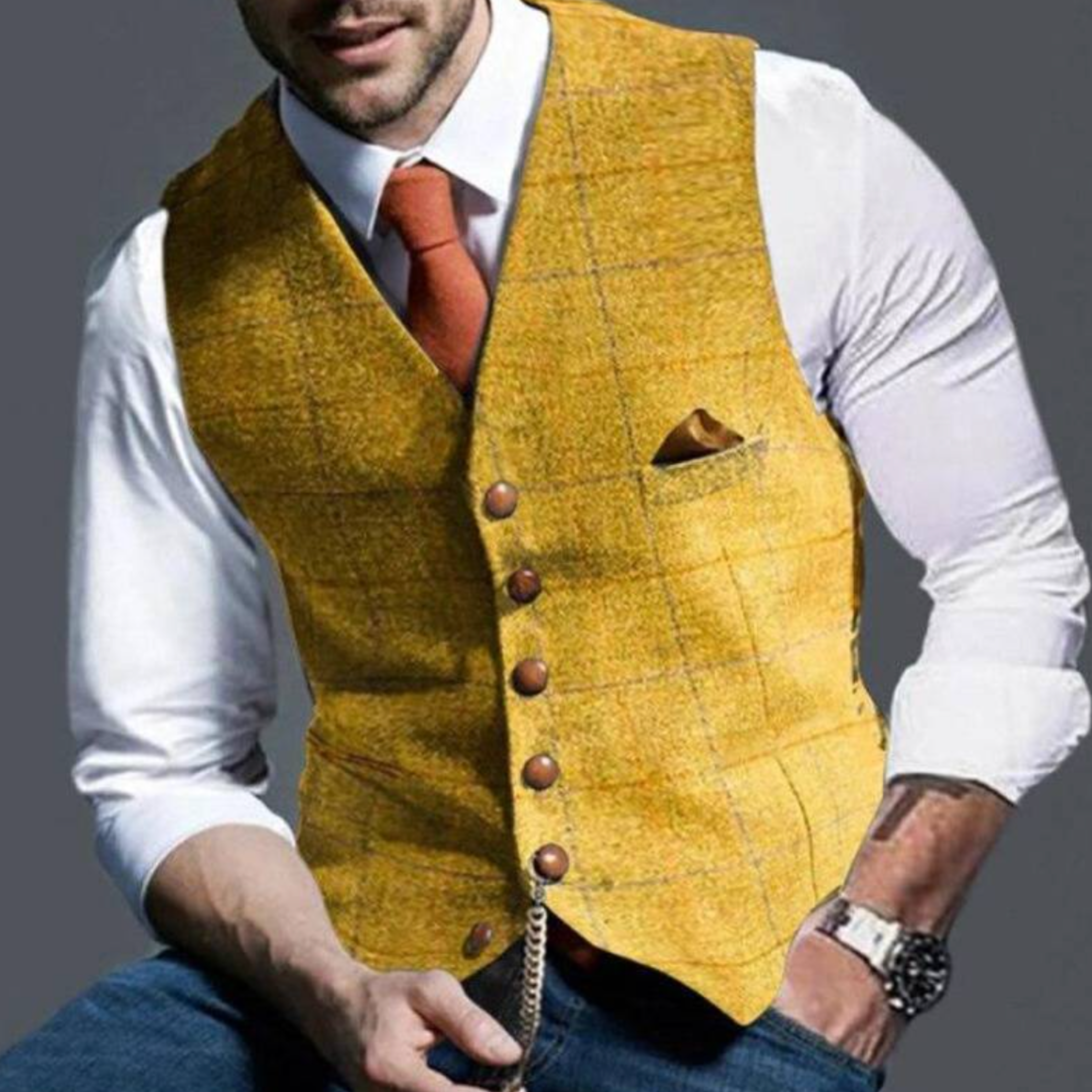 GILET SLIM À BOUTONS POUR HOMME