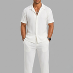 Ensemble Chemise Manches Courtes Avec Pantalon Pour Hommes