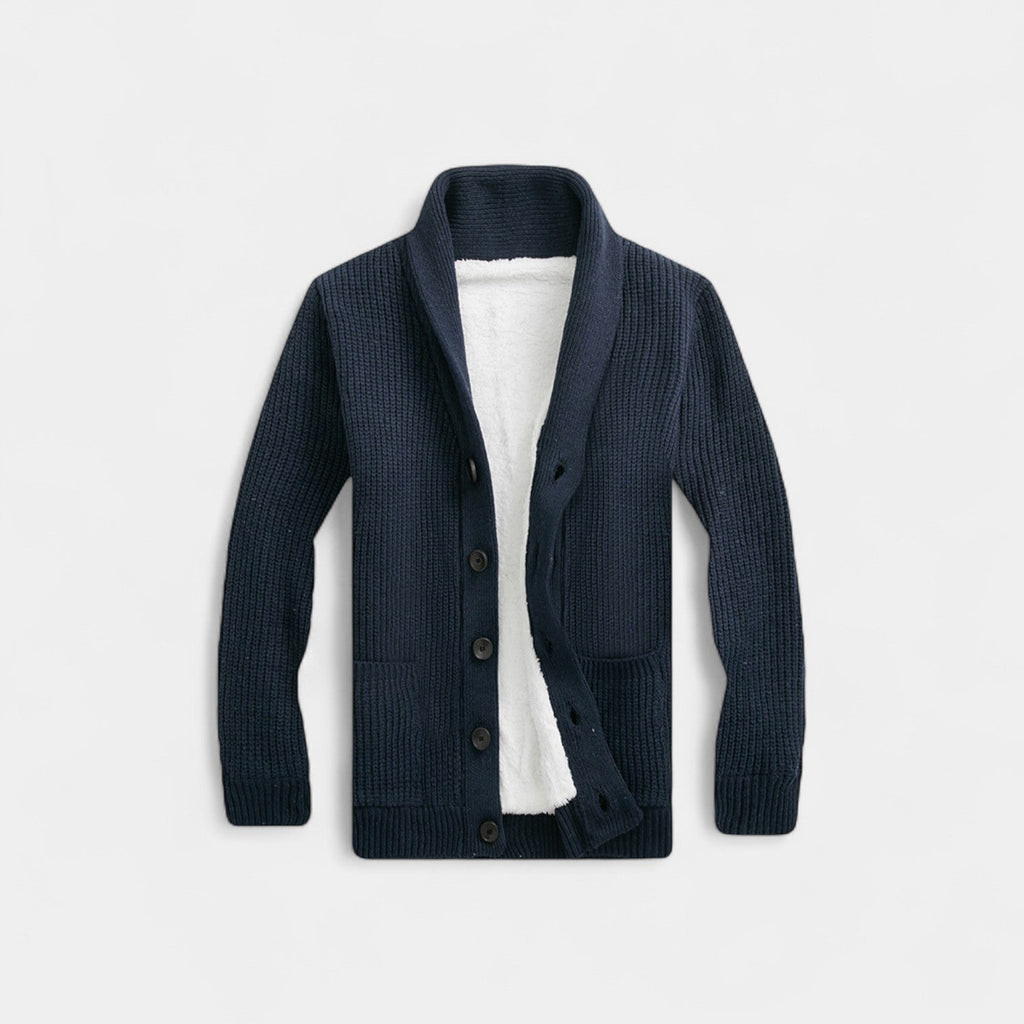 CARDIGAN HOMME MAILLE COL V BOUTONNÉ