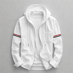 Veste À Capuche Zippée Avec Coupe Ajustée Pour Hommes