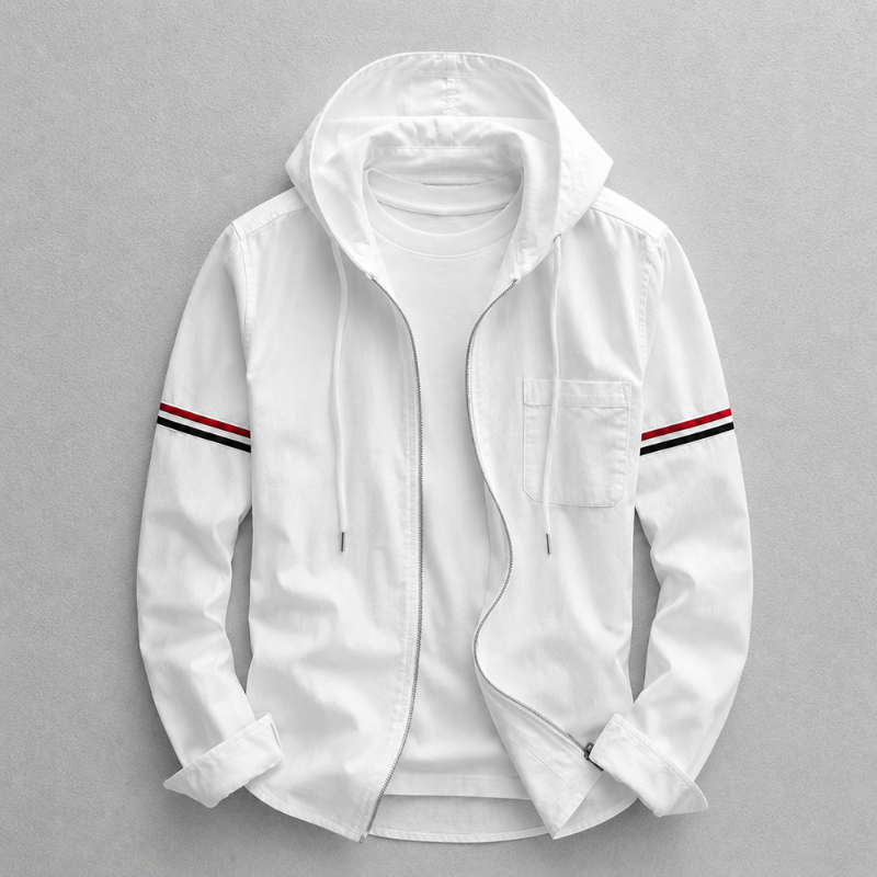 Veste À Capuche Zippée Avec Coupe Ajustée Pour Hommes