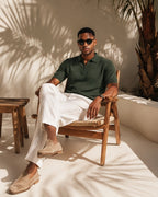 Polo Zippé En Maille Aérée Pour Hommes