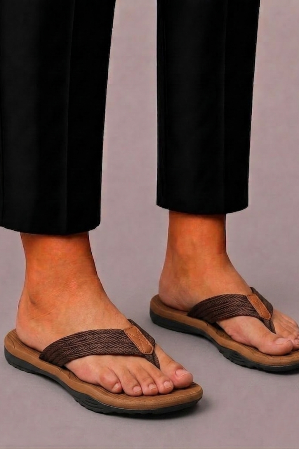 Claquettes À Entre-Doigt Avec Semelle Antidérapante Pour Hommes