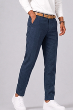 Pantalon Coupe Droite Avec Fermeture Boutonnée Pour Hommes