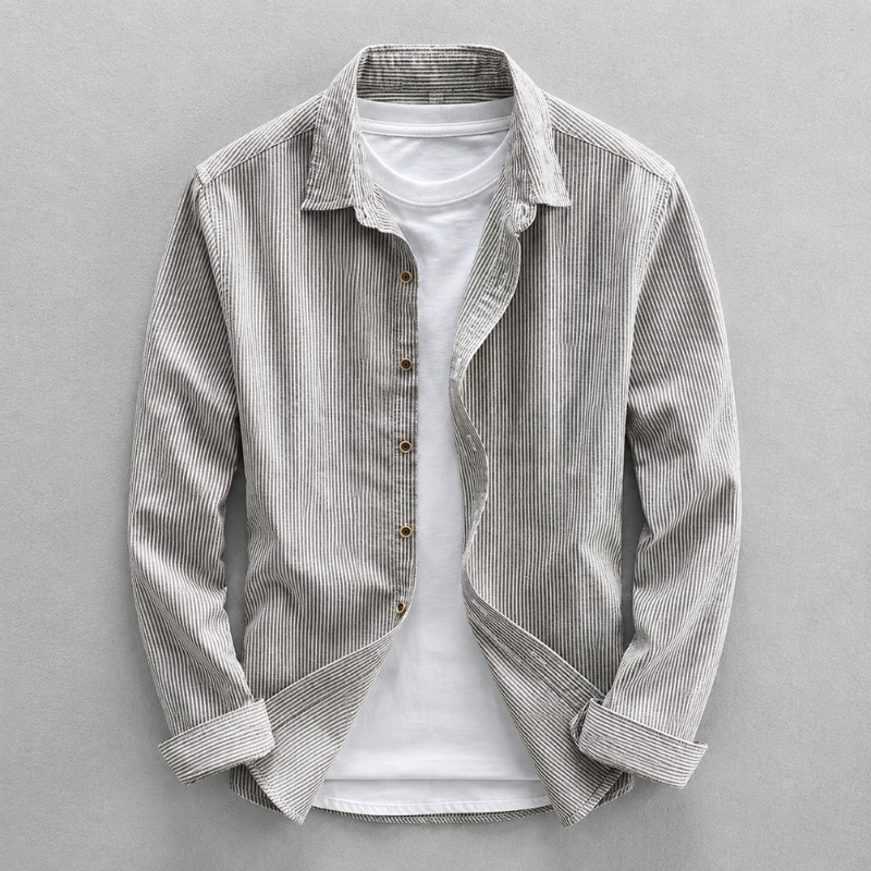 Chemise Ajustée Avec Ourlet Arrondi Pour Hommes